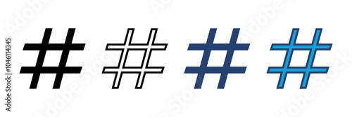 Hashtag icon vector. hashtag symbol
