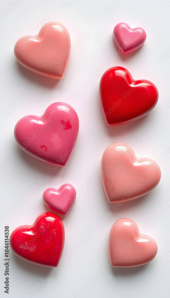 heart candies 2 isolated with white highlights, png