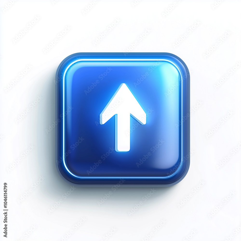 Blue arrow icon with glowing effect Blue arrow icon with glowing effect