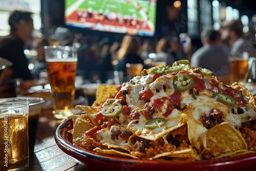 Loaded Nachos with Beer and Friends: The Perfect Game Day Feast