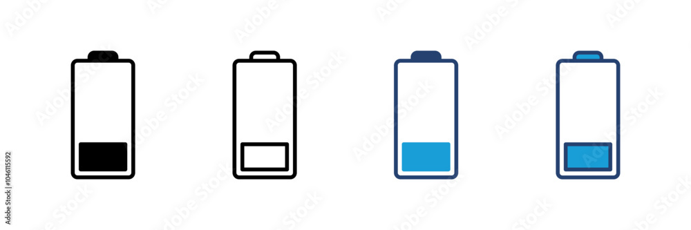 Battery vector icon. battery charge level. battery Charging icon Battery vector icon. battery charge level. battery Charging icon