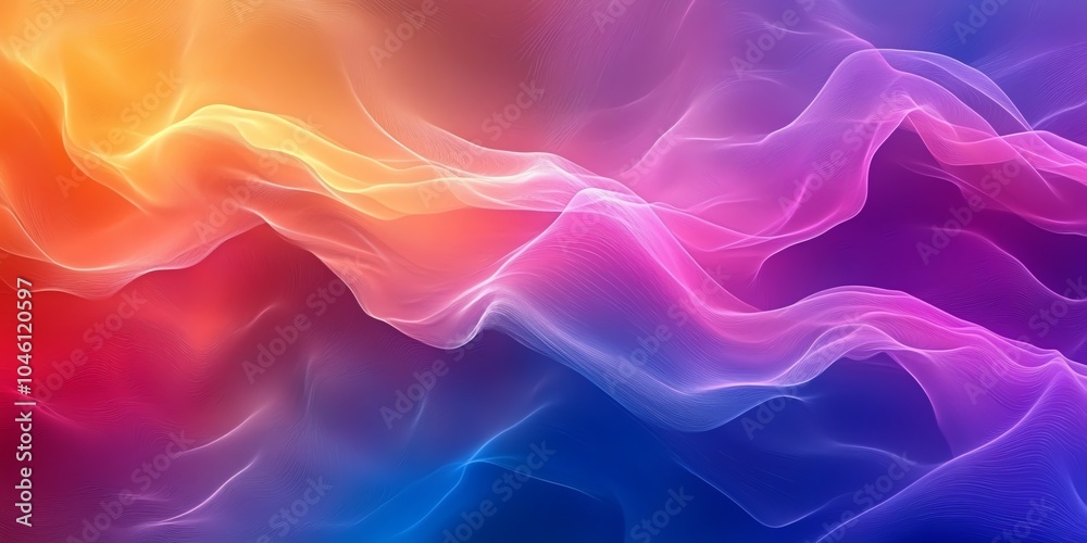 Fototapeta premium Abstract background of colorful flowing lines and shapes.