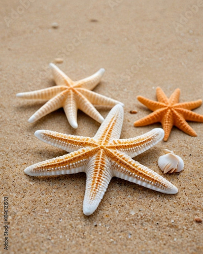 Close-up estrellas de mar sobre la arena de una playa