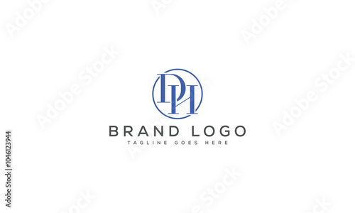 letter DH logo design vector template design for brand.