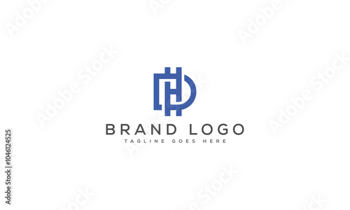 letter DH logo design vector template design for brand.