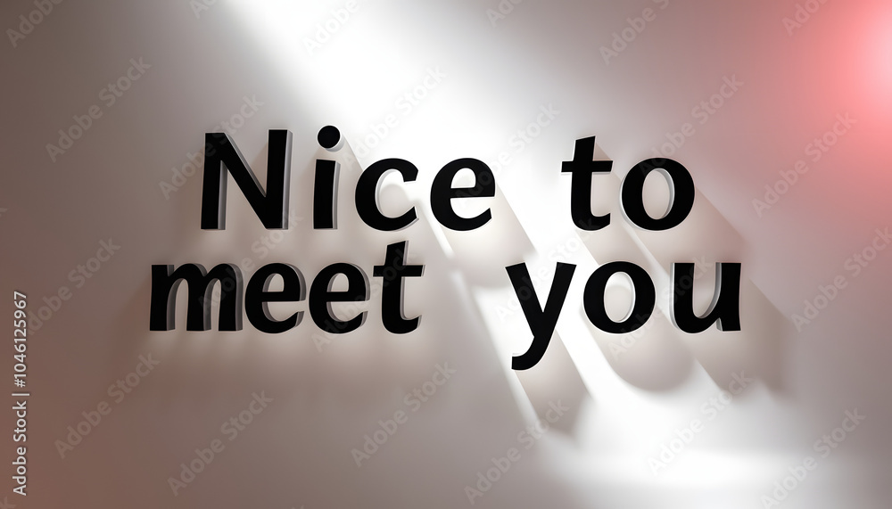 Nice to meet you text isolated with white highlights, png Nice to meet you text isolated with white highlights, png