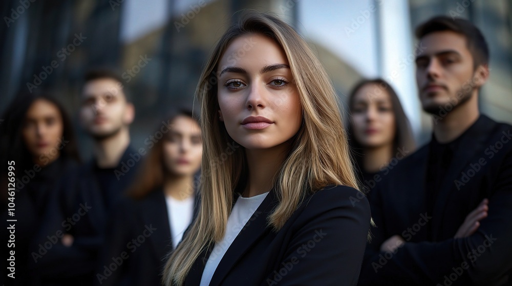 Obraz premium Professional Group Portrait in Urban Setting