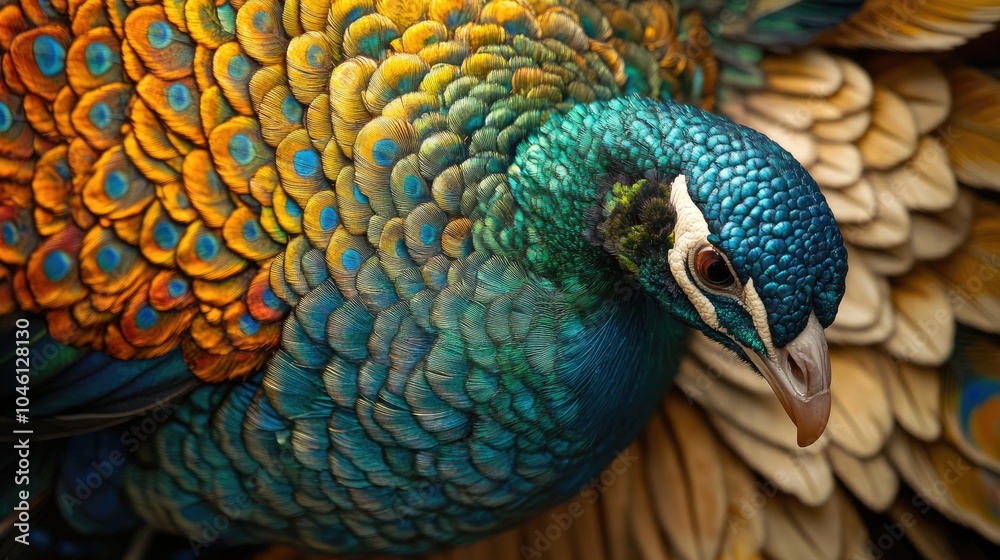 Obraz premium Vibrant Peacock Feathers in Stunning Detail