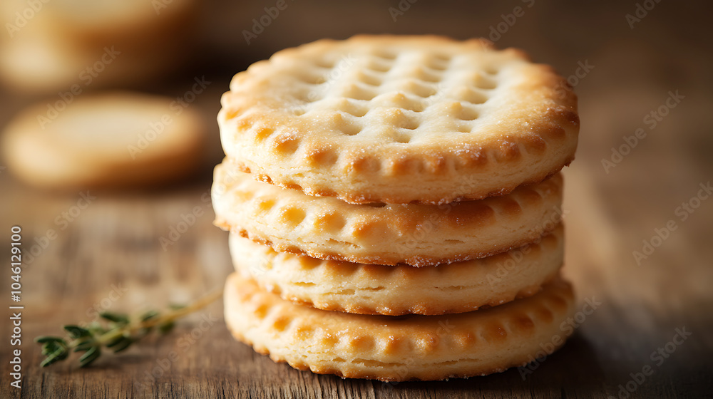 butter biscuits isolated on a wooden table butter biscuits isolated on a wooden table