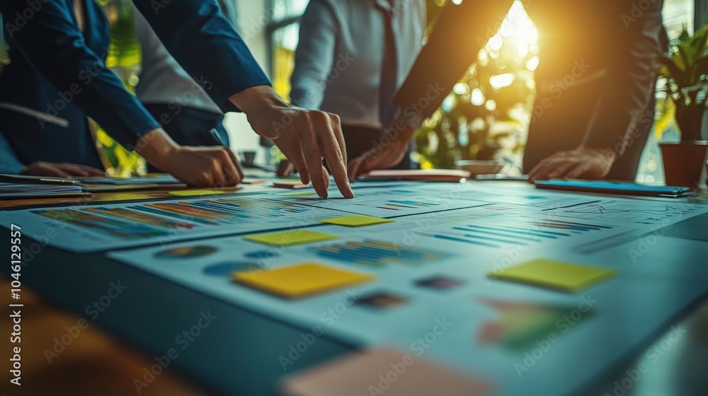 Fototapeta premium Strategic Business Planning Team Collaboration
