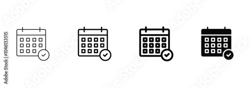 Calendar icon set. Calender symbol icon vector	