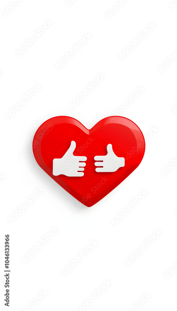 3D red heart shape, icon heart, love and like buttons for emoji isolated with white highlights, png 3D red heart shape, icon heart, love and like buttons for emoji isolated with white highlights, png