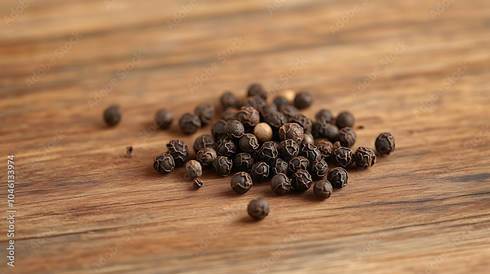 peppercorn isolated on a wooden table peppercorn isolated on a wooden table