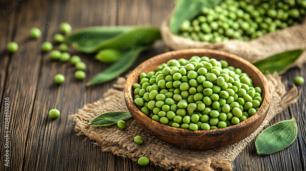 green soy beans isolated on a wooden table green soy beans isolated on a wooden table