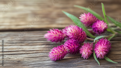 smallanthus sonchifolius isolated on a wooden table photo