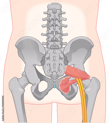 坐骨神経、sciatic nerve、イラスト、illustration