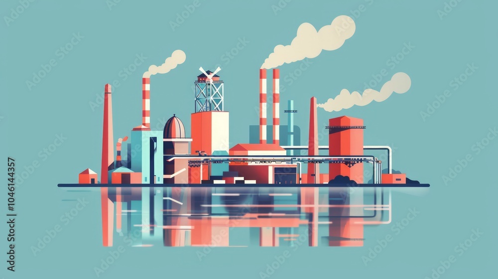 Fototapeta premium Clean Industrial Design with Flat Lines and Minimal Elements