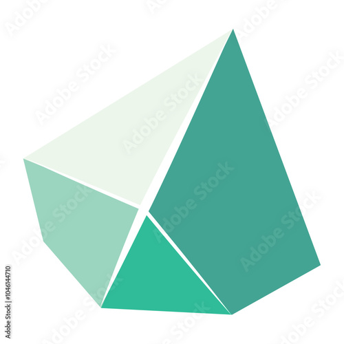 Geometric colored crystal structure abstract Vector