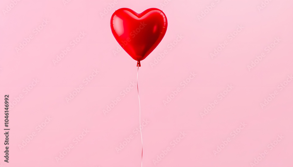 Red heart balloon, true love concept background 3D Rendering isolated with white highlights, png Red heart balloon, true love concept background 3D Rendering isolated with white highlights, png