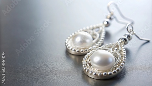 Still life photography of a white ear showcasing jewelry