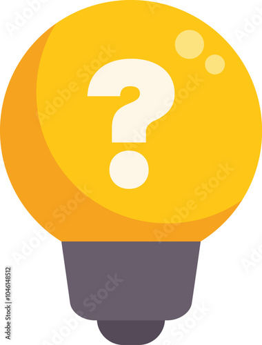 Light bulb containing a question mark, representing the concept of finding innovative solutions