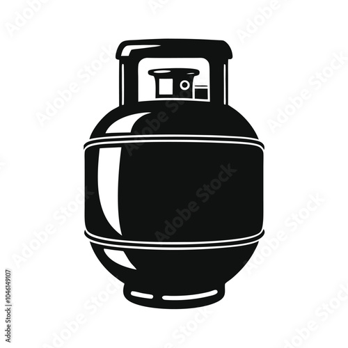 Gas Cylinder vector silhouette