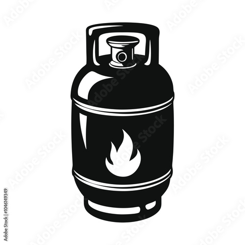 Gas Cylinder vector silhouette