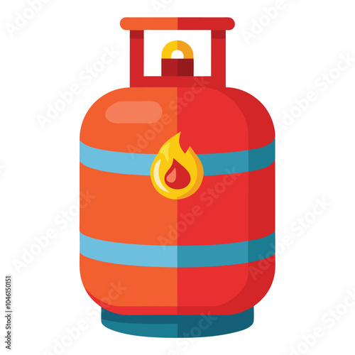 Gas Cylinder vector illustration isolated on a white background