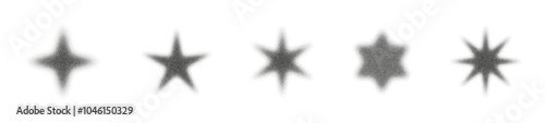 Halftone starburst with gradient dots and grainy noise effect. Abstract figure with fading pattern and half tone. Flat vector illustration isolated on white background.