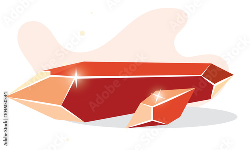 Geometric colored crystal structure abstract Vector