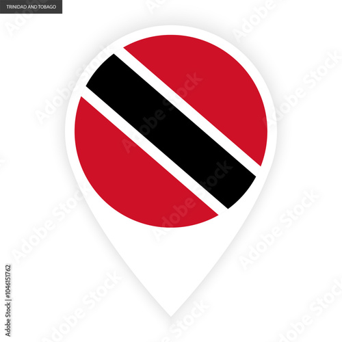 Free Download Trinidad and Tobago marker icon with white border on white background. Trinidad and Tobago pin icon isolated on white background	
 - GFXLoad