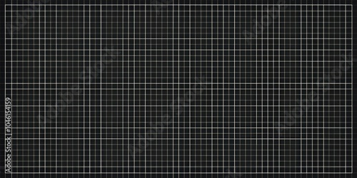 A seamless pattern of white grid lines on a black background, ideal for design projects and digital graphics.