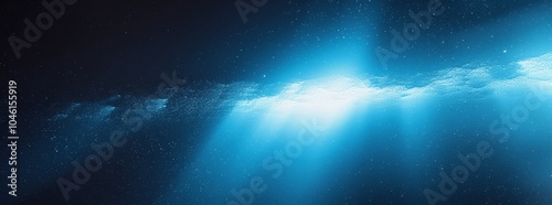 Abstract Blue Gradient Background with Spotlight and Grainy Texture