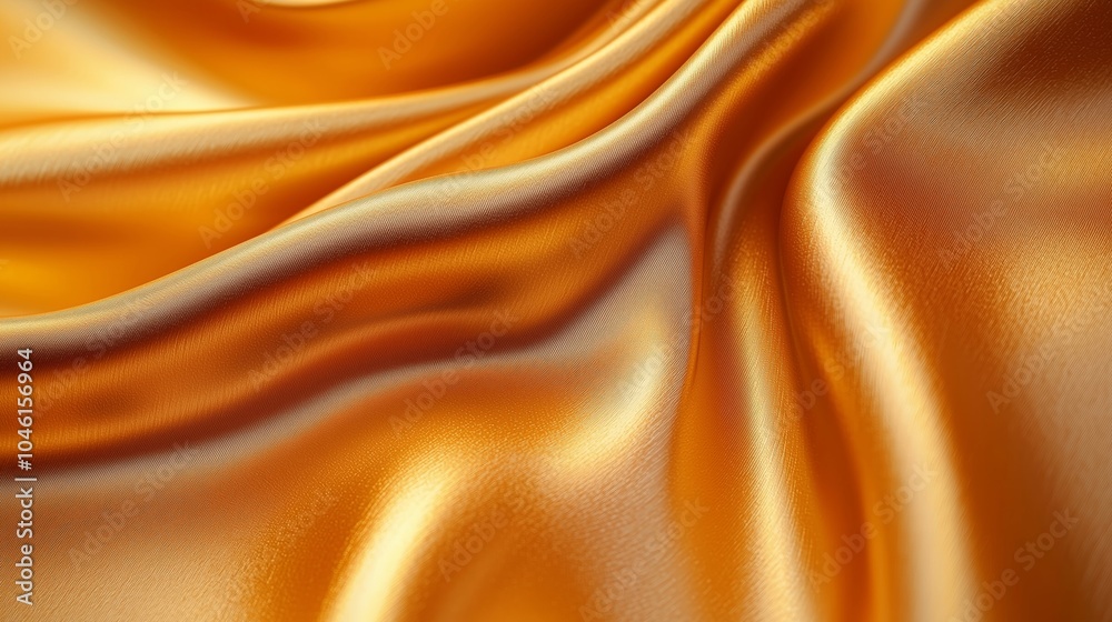 The Elegance of Golden Satin Fabric in Soft Drapery The Elegance of Golden Satin Fabric in Soft Drapery