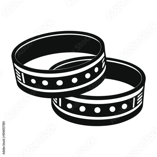 Wristbands vector silhouette