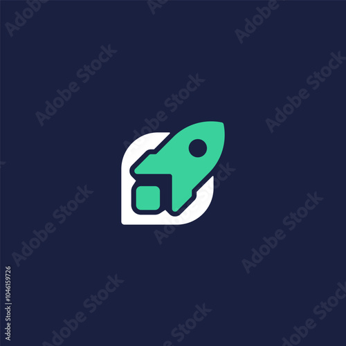 Simple Rocket Logo Design