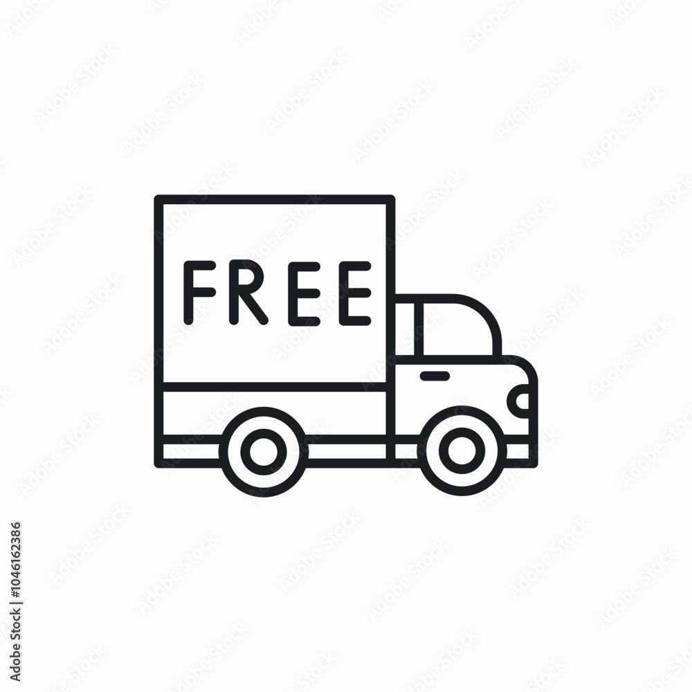 free delivery lorry icon sign vector free delivery lorry icon sign vector