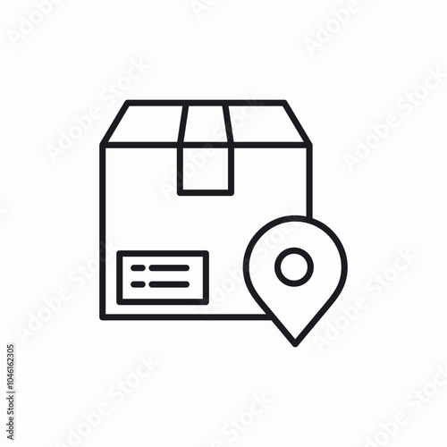 delivery location address icon sign vector