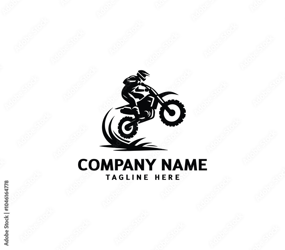 Vector a man Motocross jumping logo. motocross silhouette logo. Design elements for logo template Vector a man Motocross jumping logo. motocross silhouette logo. Design elements for logo template