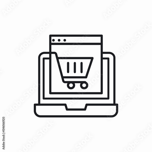 online shopping icon sign vector