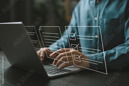 Digital Workflow Management. Efficient task organization and management through digital tools, symbolizing productivity and modern work solutions.