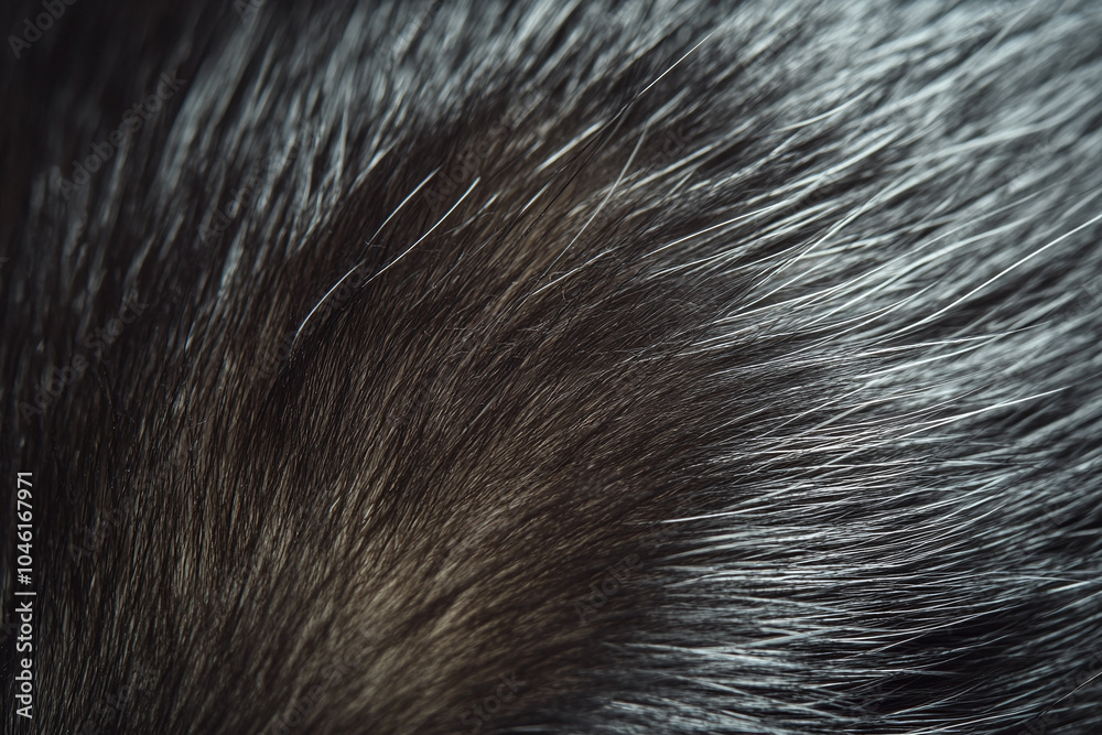 Close-up of a mink's smooth, dark fur, with a rich, velvety texture. Close-up of a mink's smooth, dark fur, with a rich, velvety texture.