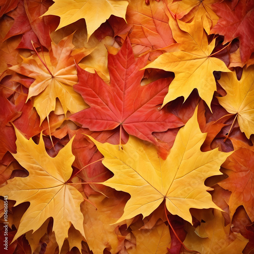 seamless autumn leaves background