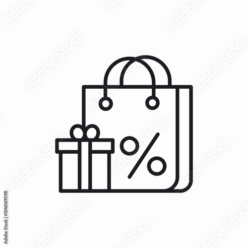 shopping discount gift icon sign vector