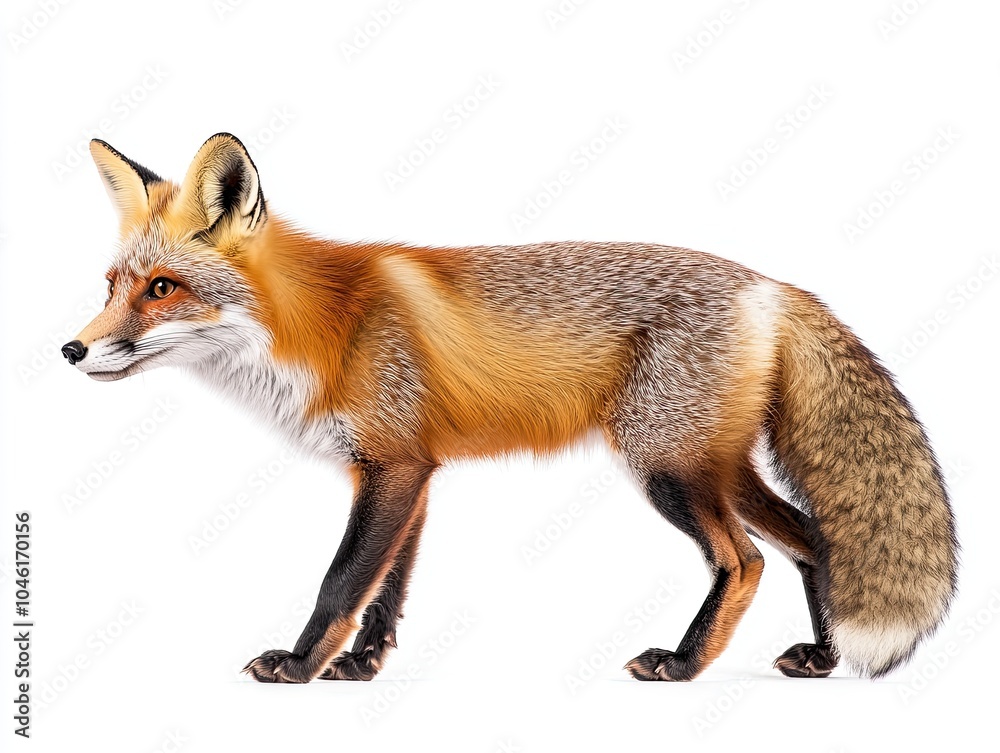 Fototapeta premium fox isolated on white background
