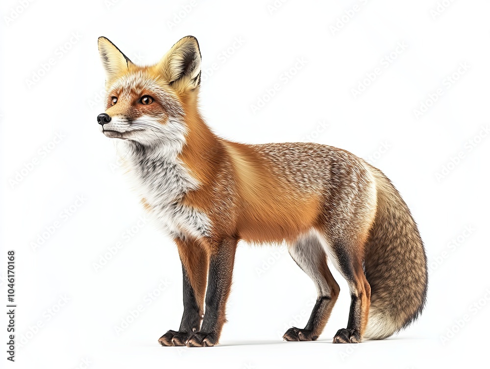 fox isolated on white background fox isolated on white background