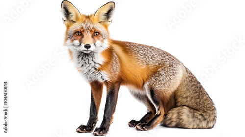 Wallpaper Mural fox isolated on white background Torontodigital.ca