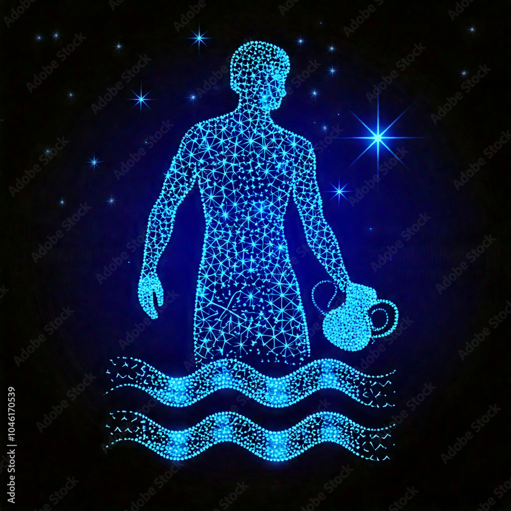 Aquarius zodiac sign: water bearer symbol Aquarius zodiac sign: water bearer symbol