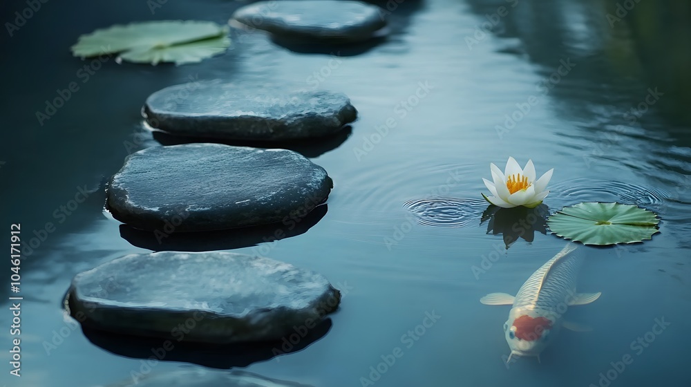 Fototapeta premium Serene pond path