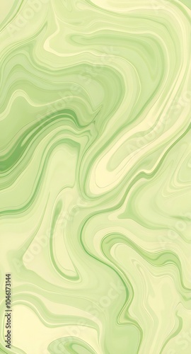abstract green and lime swirling waves pattern background